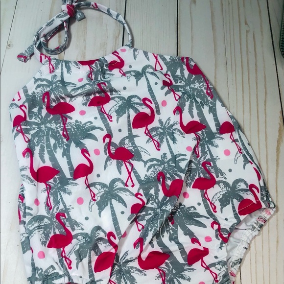 Fugimei 2T Flamingo & Palm Tree Swimsuit - Picture 2 of 6